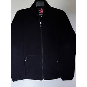 TURTLESON GOLF BLACK FLEECE FULL ZIP SWEATER JACKET WOMENS SIZE M / MEDIUM